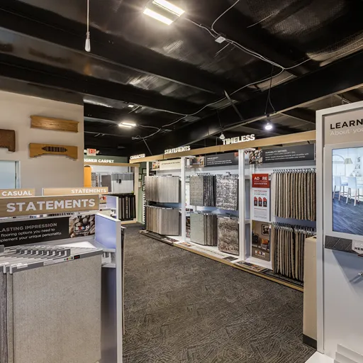 Floorscapes showroom carpet displays